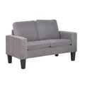 Nathaniel Home Nathaniel Home 72013-62GY Sarah Microfiber Loveseat; 54 x 30 x 33 in. 72013-62GY